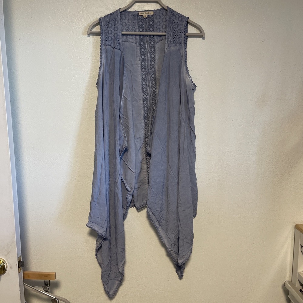 Indigo Thread Co Open‎ Sleeveless Woman's Coverup Blue Size 1X NEW